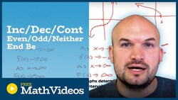 Define Inc,dec,cont, intervals even,odd, functions and end behavior Instructional Video