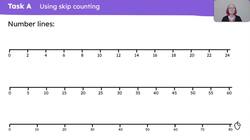 Skip count to find the group size in a sharing problem Instructional Video