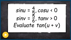 Use two triangles to evaluate the tangent sum formula Instructional Video