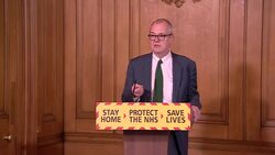 Sir Patrick Vallance giving daily coronavirus press briefing News Clip
