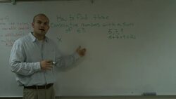 How to find three consecutive odd numbers with a sum of 63 - Math Help - Online Tutor Instructional Video