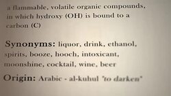 Alcohol Definition Stock Footage