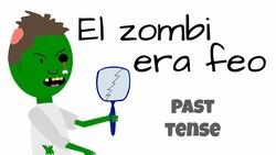 Spanish in Context - El zombi era feo (past) [Comprehensible Input] Instructional Video