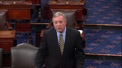 Senator Durbin counters McConnell charges of smear in Kavanaugh confirmation Stock Footage