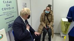 Boris Johnson visits vaccination centre in Uxbridge News Clip