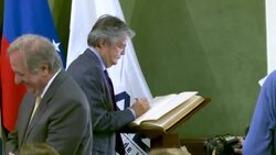 CLEAN : Ecuador president Lasso visits Uruguay News Clip