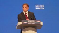 Defence Secretary uses Tory conference stage to announce deployments of troops in Balkans and RAF in Poland News Clip