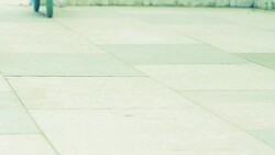 Woman riding a kick scooter. Stock Footage