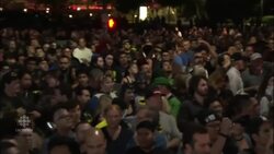 Bat-Signal projected onto Los Angeles City Hall News Clip