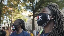 USA: Democrat supporters in Washington DC celebrate as Joe Biden announced winner of 2020 US Election. News Clip
