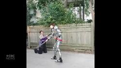 #TheMoment a teen created a duct tape suit of armour News Clip