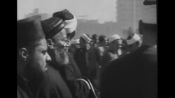 Egyptians stage huge anti-British silent parade in Cairo over the abrogation of the Suez and Sudan treaties News Clip