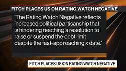 Fitch Places US on Rating Watch Negative News Clip