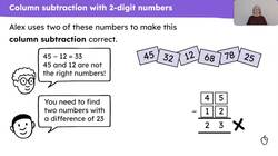 Review using column subtraction to subtract without regrouping Instructional Video