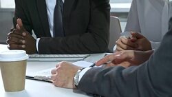 Unrecognizable Diverse People at Meeting in Office Stock Footage