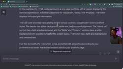 ChatGPT Mastery - Crafting Effective Prompts for Optimal Results - Create an HTML Portfolio Page Instructional Video