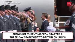Macron Snubbed By Wife? Video Shows Brigitte Refusing Husband's Hand While Deboarding Aircraft News Clip