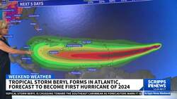 Beryl could become a major hurricane by Sunday, season's first News Clip
