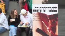 CLEAN : Geneva feminist festival opens with one minute of shouting to protest violence against women News Clip