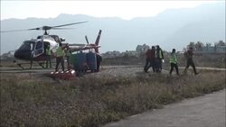 CLEAN : Images from Nepal airport as search teams coordinate afer Himalayan avalanche News Clip