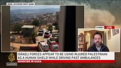 'There are no values in occupation: Israeli forces using wounded Palestinian man as human shield News Clip