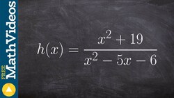 Determine the domain of a rational function by factoring the denominator Instructional Video