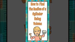 Finding the Radius of a Cylinder Using Volume | HS.G-GMD.A.3 Instructional Video