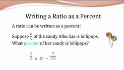 Writing a Ratio as a Percent Instructional Video