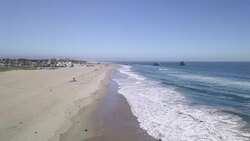 Flying Along the Beach Stock Footage