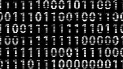 3d illustration of binary background, binary code computer generated design Stock Footage