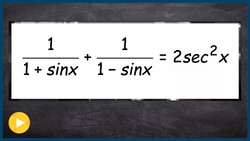Prove an identity by adding two fractions Instructional Video