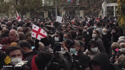 Georgia's Saakashvili not allowed to attend trial hearing, supporters arrested News Clip