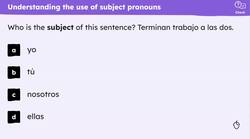Una historia de inmigración: subject pronouns Instructional Video