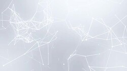 Clean White Abstract polygonal Digital Concept Geometrical Polygon Plexus Fractals Moving low poly Technologies Minimalist design element Seamless loop background for corporate business presentation Stock Footage