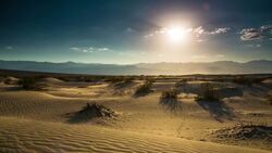 Death Valley's Mesquite Dunes Revealed by Drone Footage Stock Footage