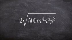 Simplifying the square root of an expression Instructional Video