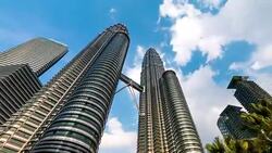 Malaysia Cityscape 4K Time Lapse (tilt down) Stock Footage