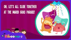 Mardi Gras Music | Mardi Gras for Kids | Lyric Video | The Kiboomers Instructional Video