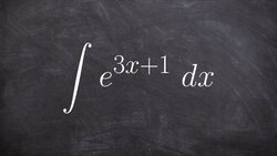 Evaluating the integral with exponential and u sub Instructional Video