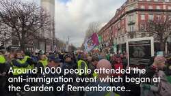 Significant Garda presence as protests take place in Dublin News Clip