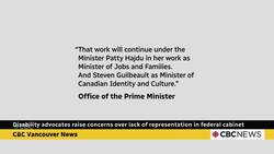 Disability advocates raise concerns over lack of representation in federal cabinet News Clip