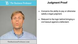 Judgment Proof Instructional Video