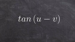 Evaluating the difference of two angles for the tangent function Instructional Video