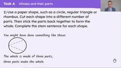 Identifying the number of equal or unequal parts in a whole Instructional Video
