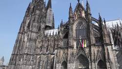 Germany, Cologne, Cathedral - South side Stock Footage