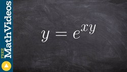 Implicit differentiation without using the properties of logarithms Instructional Video