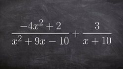 Adding two rational expression by factoring the denominator to find the LCD Instructional Video
