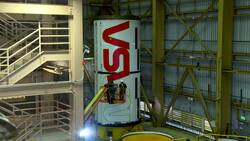 Time-Lapse Of Artemis 2 Rocket Booster Having The NASA Worm Logo Painted Instructional Video