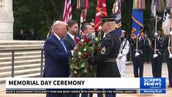 Trump places wreath at Arlington National Cemetery to mark Memorial Day News Clip
