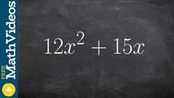 Factoring out a GCF from a polynomial using reverse distributive property Instructional Video